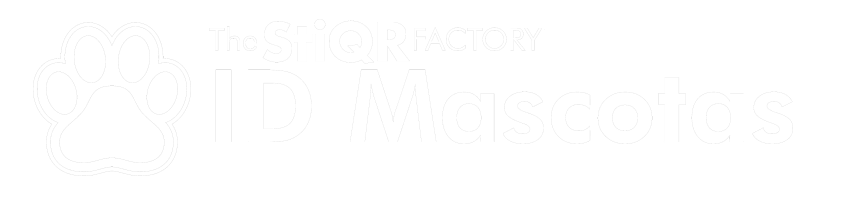 Logo Blanco The StiQR Factory ID Mascotas