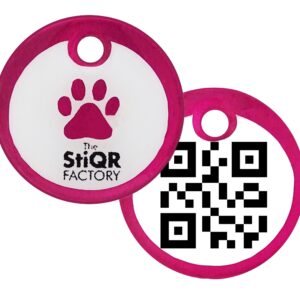 Plaquita ID Mascotas Razas Pequenas Fucsia