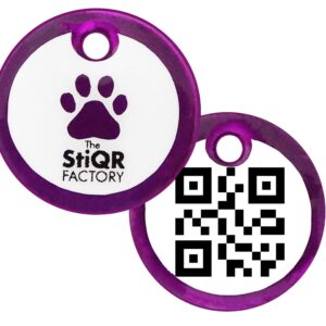 Plaquita ID Mascotas Razas Pequenas Morado